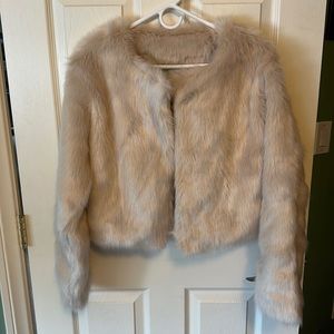 Fashion Nova Faux Fur Open-Front Jacket